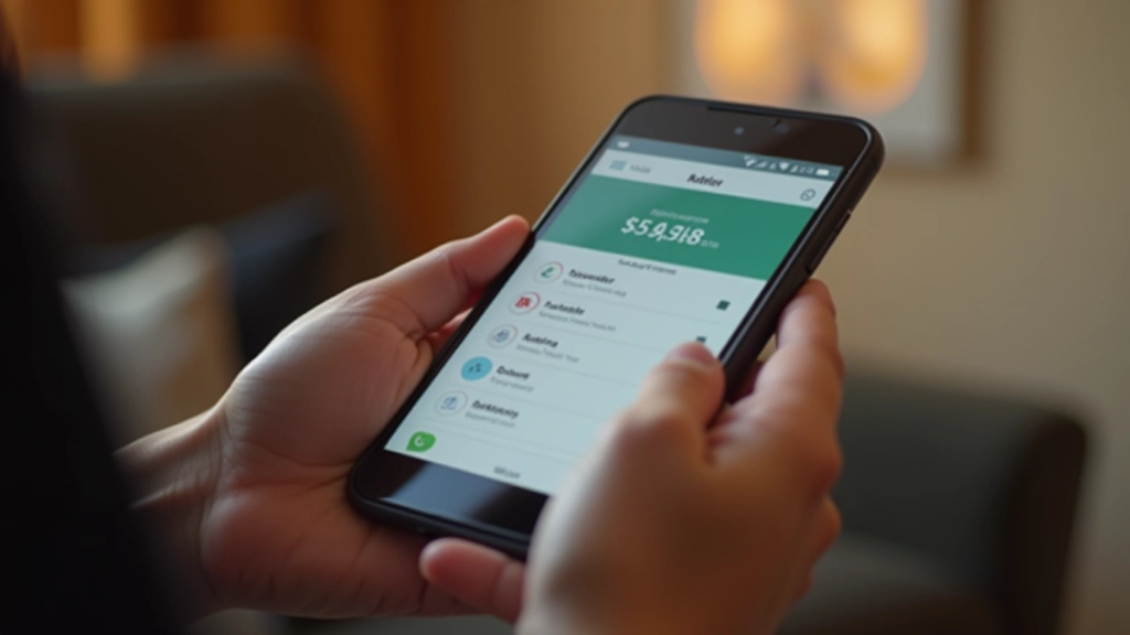 Mobile phone showing automated transfer setup and tax savings account balance notifications