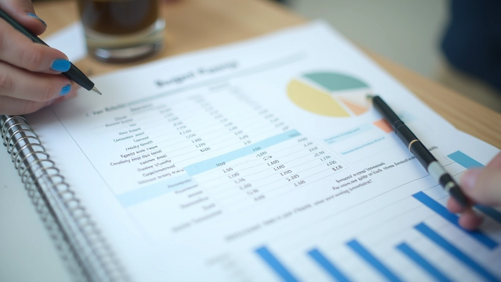 Spreadsheet showing budget data and financial planning for freelancers